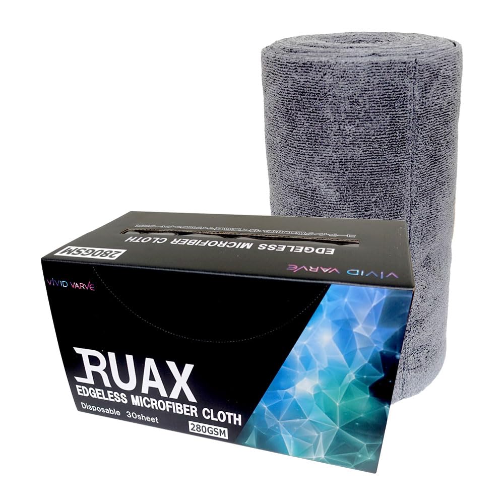 

VIVID VARVE RUAX Edgeless Microfiber Thick and for Wiping Interior Glass Interior and Exterior Tearable and 30 30cm x Vivid Car Car Wash Polyamide серый