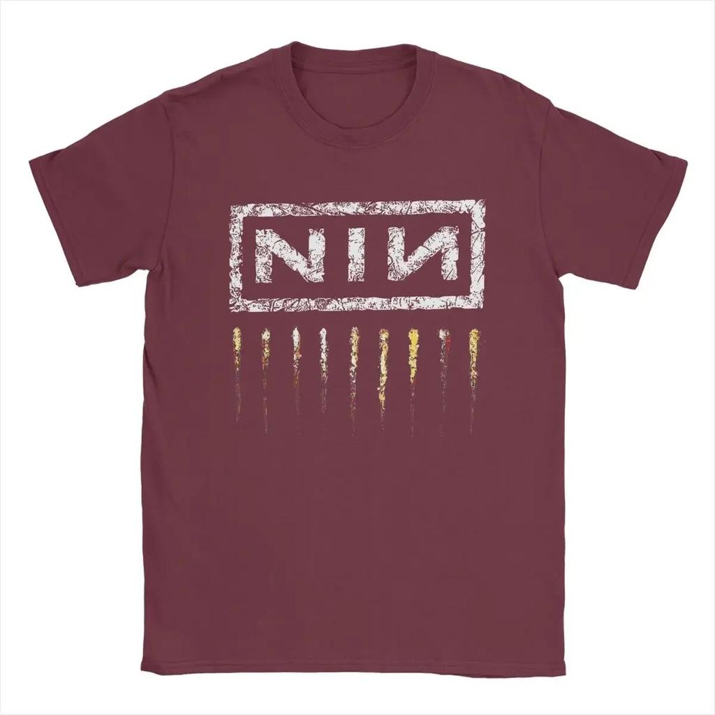 Nine Inch Nails NIN Unisex T Shirts Fashion Tee Shirt Short Sleeve Round Neck T-Shirt 100% Cotton Birthday Gift Clothes