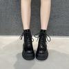 Martin boots women's spring new academic style casual versatile short boots small thick-soled heightening women's boots
