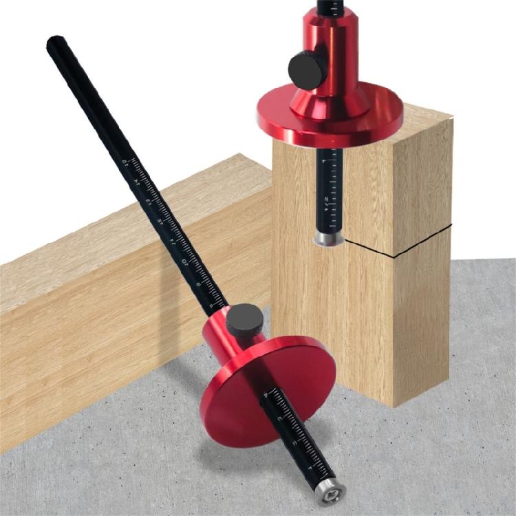 Clear Readable Scale Aluminum Woodworking Carpentry Layout Scriber Line Marking Gauge Ruler Suitable for Woodworking Use
