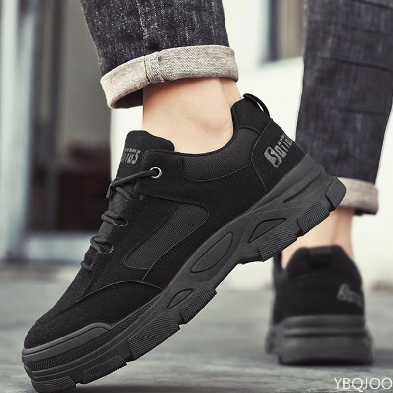 Fashion Men's spring new breathable anti slip wear-resistant workwear shoes men's casual simple comfortable sports board shoes