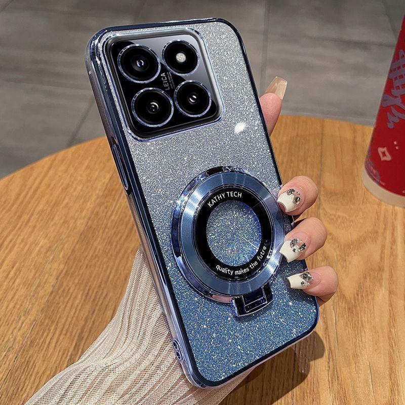 Luxury Magnetic Suction Stand Phone Case for Xiaomi MI 14 13 PRO 12 11 Lite CIVI 4 3 2 POCO X 4 3 M 3 4 Anti Drop Bracket Shell