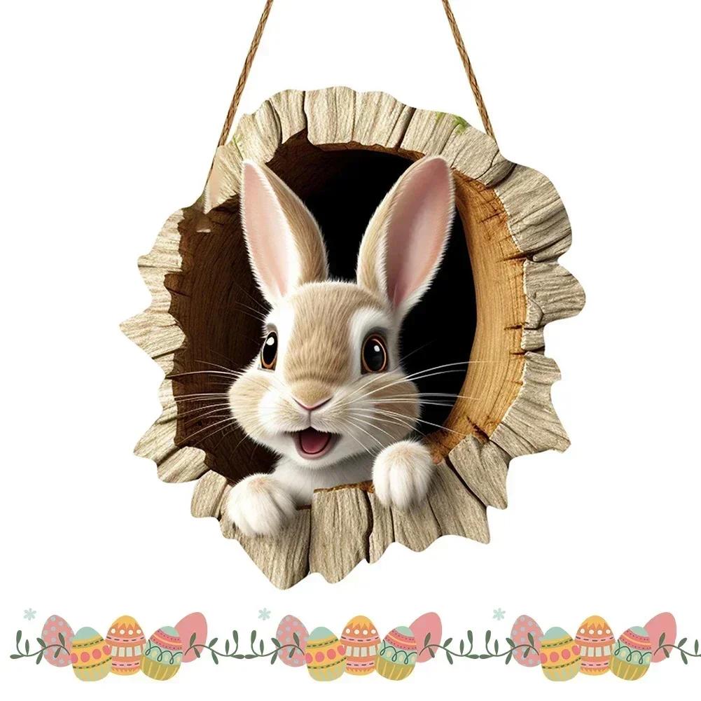 Acrylic Pendant Bunny Decoration Lightweight Acrylic Materials Multi-functional Decorations Adorable Car Pendant Accessory