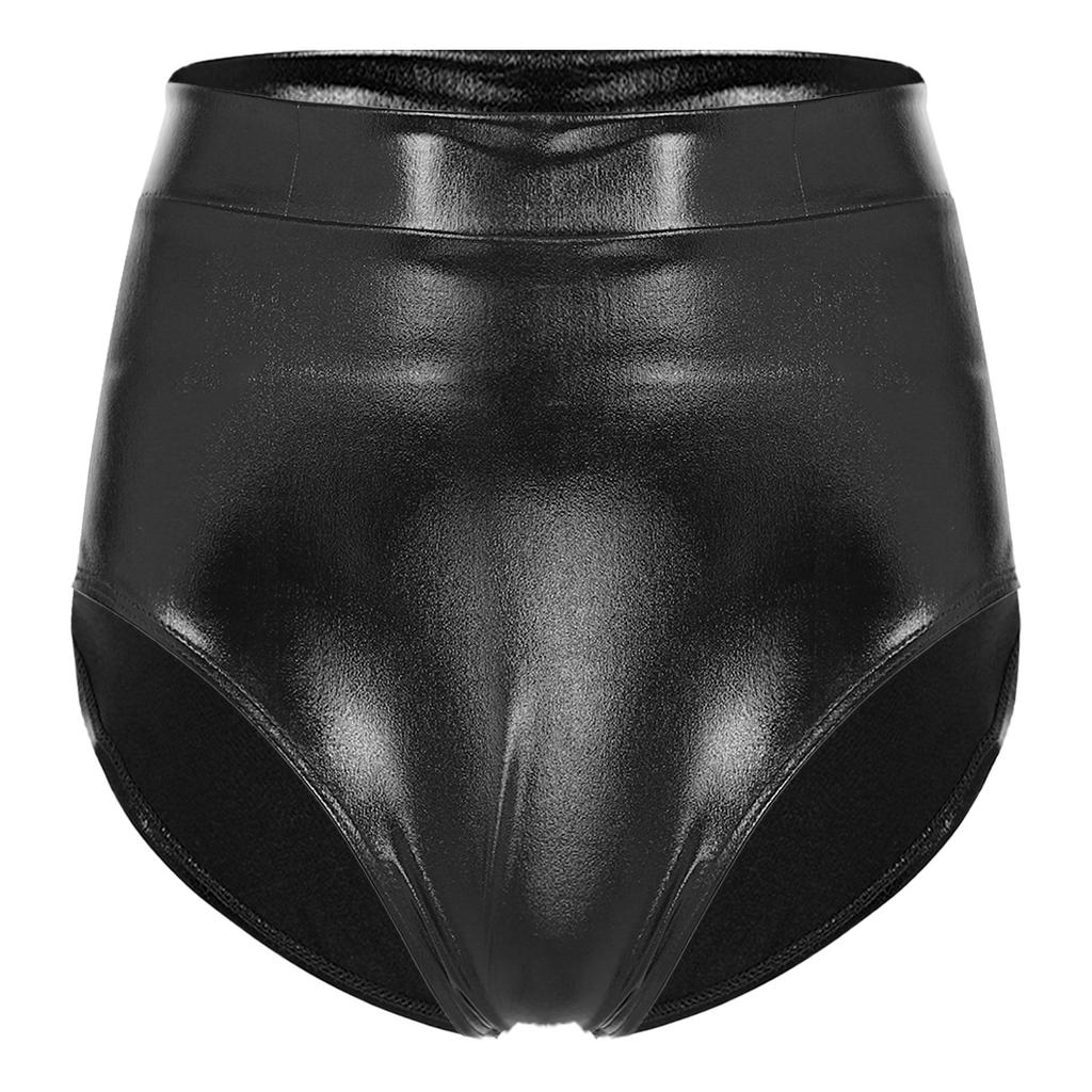 Women's Shorts Wetlook Hotpants Metallic Panties Shiny Stretch Dance Shorts Party Disco Night Club Costume