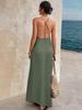 European Fashion V-neck Backless Sleeveless Spaghetti Strap Dress 2026