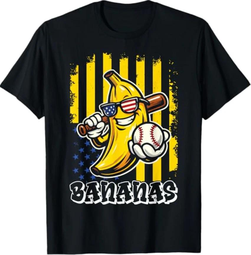Graphic Banana Proud Name Retro American Flag T- Shirt XL