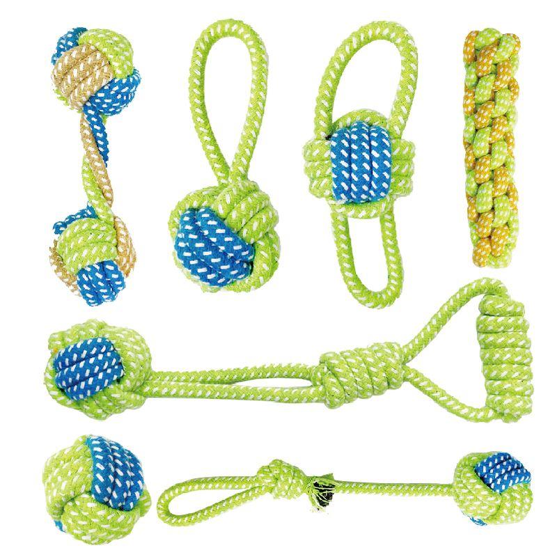 

Dog Toy Molar Long Lasting Teddy Bichon Pomeranian Knot Toy Puppy Small Size Dogs Dog Chew Pet Supplies 1 for each of the 7 sections