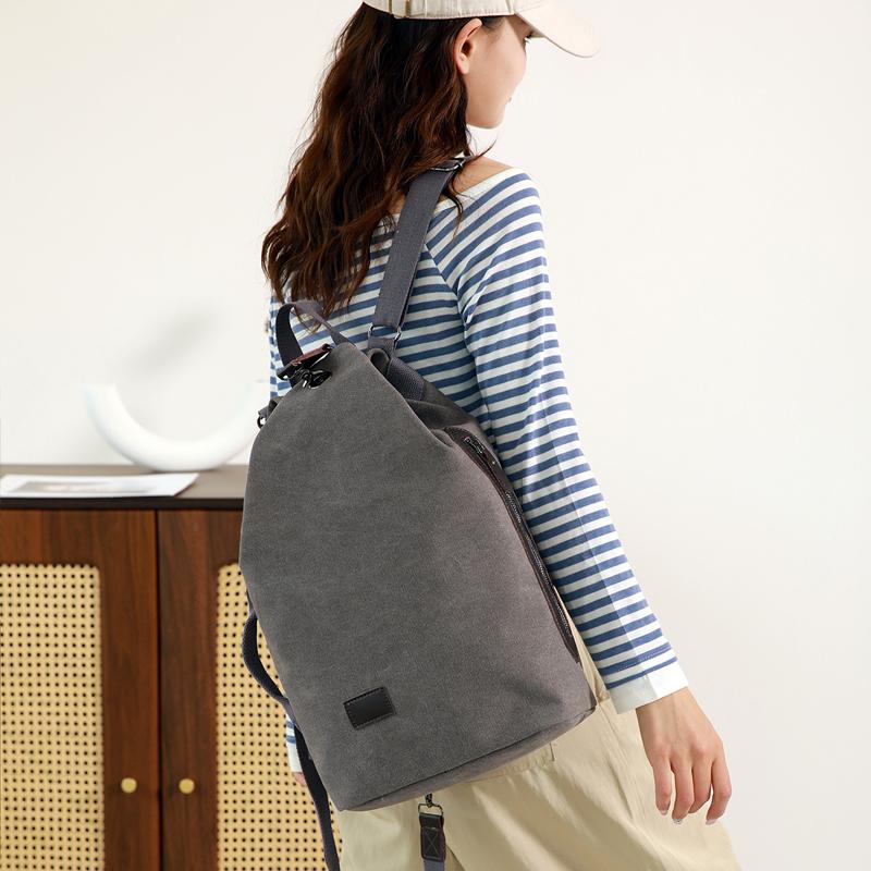 Backpack Men's Commuter Backpack Women's Large Capacity Retro Schoolbag