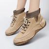Women Hiking Shoes Driving Shoes High Top Beige Green Black Ankle Boots Casual Plus Size Outdoor Shoes