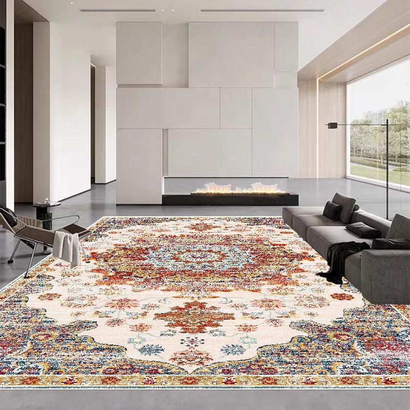 European Style Big Living Room Carpets Home Decoration Luxury Bedroom Rug Lounge Non-slip Room Decoration Home Mats Customizable