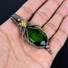 Chrome Diopside Handmade Gemstone Pendant, 999 Copper Wire Wrapped Pendant, Unique Design Jewelry Pendant