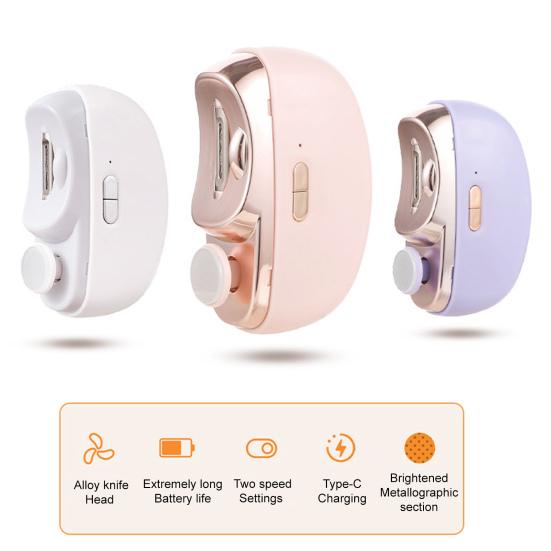 Yousheng Elektrischer Nagelknipser mit LED-Licht Tragbar Kinder Erwachsene Senioren Multifunktional Nagelfeile Schneider Polierer Automatischer Babynagel