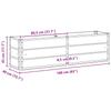 Plant Pot Anthracite 160 X 40 X 45 Cm Steel