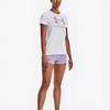 Under Armour Logo Comfort Breathable Round Neck Short Sleeve T-Shirt Women Tops White 1356305-108