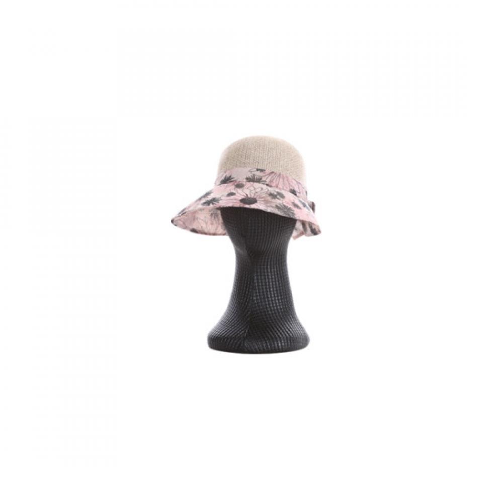 Shop   Women S Flower Uv Protection Sun Cap With Back Ribbon Bucket Hat Km Wh 0 