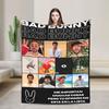 BAD BUNNY TOUR 2025 Blankets Coral Fleece Plush Winter Multi-function Lightweight Thin Throw Blankets for Bed Outdoor Bedspread