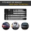 Black And White American Flag Front License Plate For Women Car Vanity Plates Decorative Aluminum Metal Cute Novelty License Plate Cover For Men 6X12