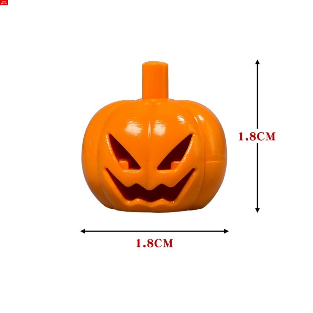 Non-Toxic Moc Bricks Diy Black White Pumpkin Skeleton Skull Assembly Action Figure Educational Building Blocks Kids Toys Gifts