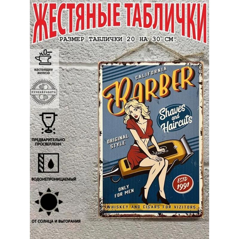 Pin-Up Girl Metal Sign, Retro Wall Art Decor