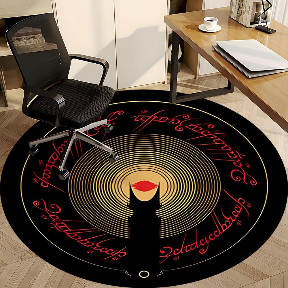 1pc The Lord of the Rings Office Round Area Rug, Under Office Chairs Bedroom Living Room Home Decor, Room Deco, Available In Various Sizes
