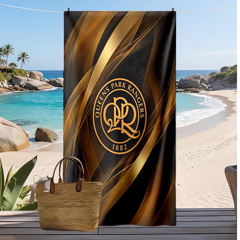 Queens Park Rangers Fußball Druck Strandtuch, Großes Weiches Schnelltrocknendes Handtuch für Strand Camping Schwimmen