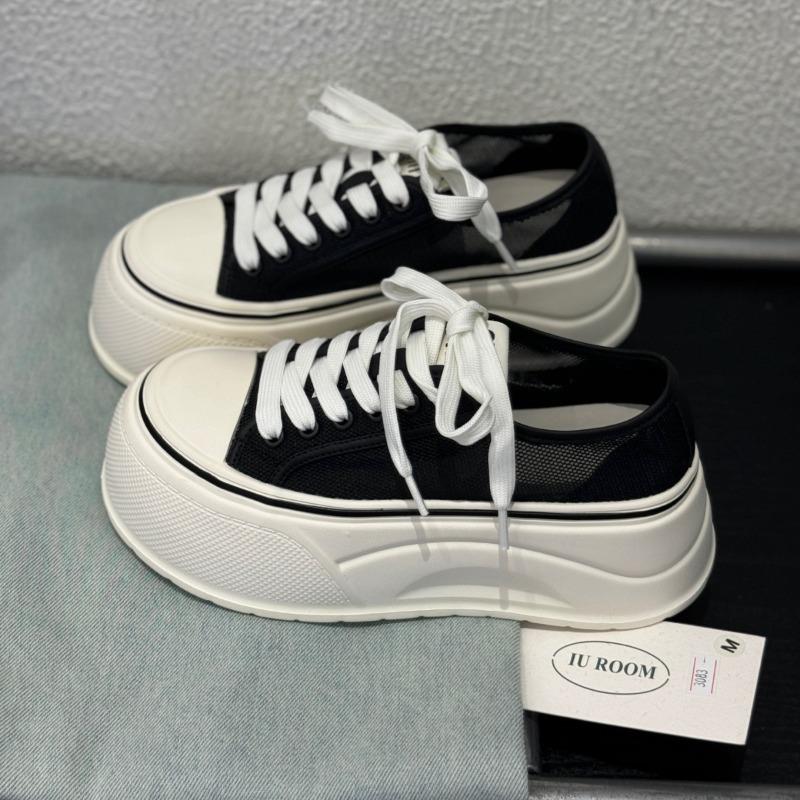 Thick-soled Heightening Canvas Shoes Female Students Versatile Little White Shoes Spring New Trend Casual Board Shoes