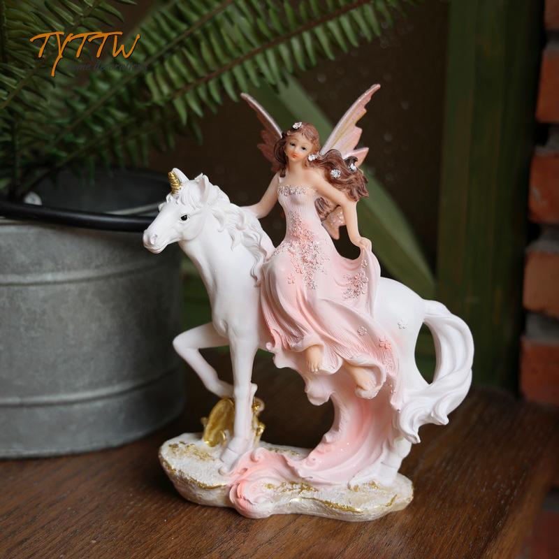 European Princess Flower Fairy Girl Desktop Ornament for Living Room or Study