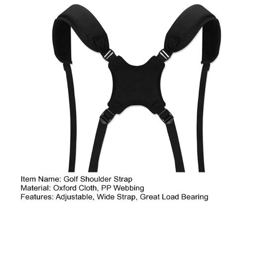 Golf Shoulder Strap Thick Great Load Bearing Shoulder Pad Non-slip Adjustable Strap