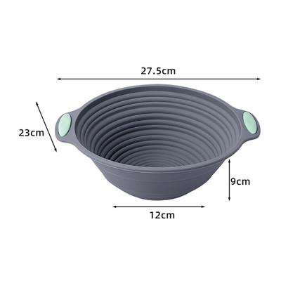 Silicone Folding Basket for Baking and Fermentation - Heat Resistant Large Capacity Tray for Multiple Batch Preparation
