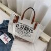 Woman Tote Bag Fashion Letter Big Capacity Canvas Bag Casual Shoulder Messenger Bags
