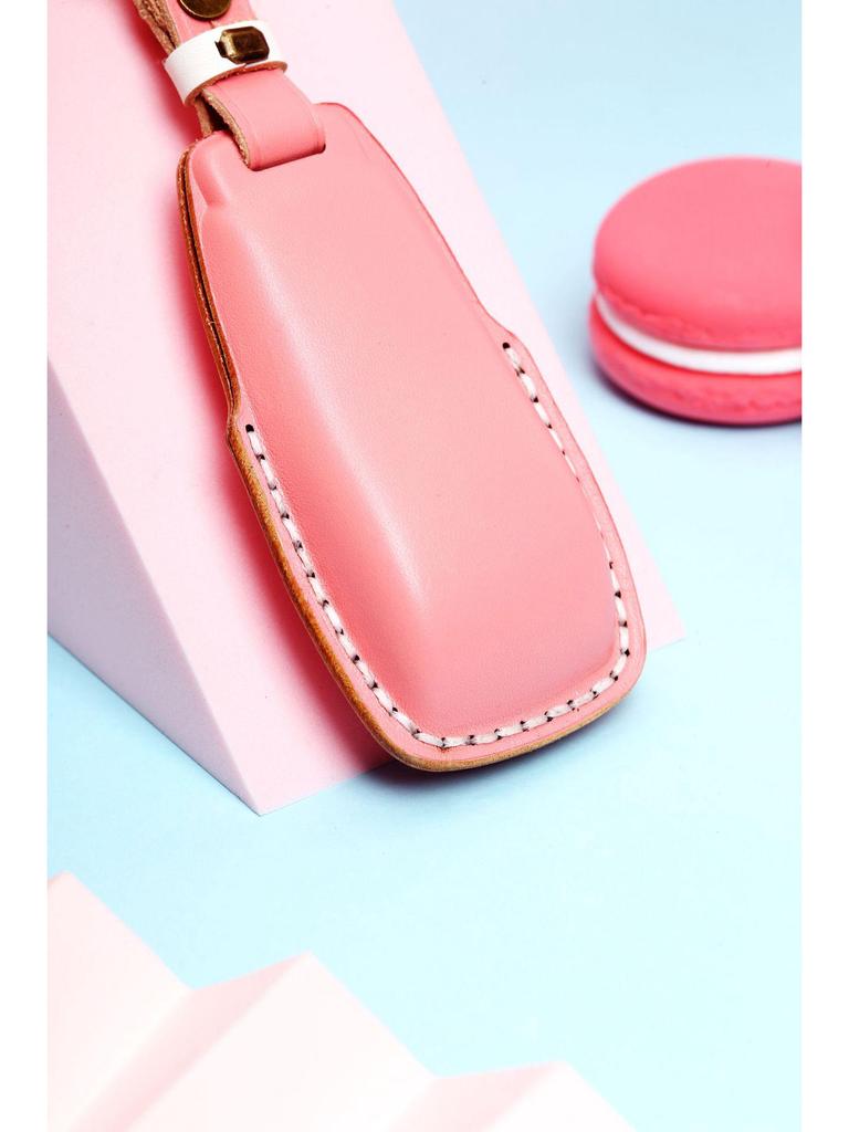 Genuine Leather 3D Macaron Key Cover for Mercedes-Benz