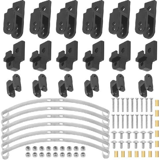 ShareGoo Hard Leaf Spring Suspension Steel Bar Kit Compatible with WPL B1 B14 B16 B24 C14 C24 B16 4x4 6x6 1/16 RC Car (Silver 4WD)