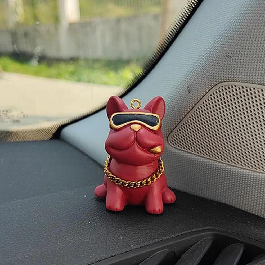 

Аниме Личность Бульдог Украшение интерьера автомобиля Трендовые солнцезащитные очки Бульдог Авто Центральная консоль Украшения для автомобильных аксессуаров красный