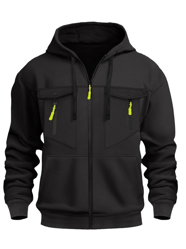 Men's Trendy Zipper Hoodie - Autumn/Winter Casual Pullover