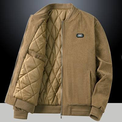Zweite Offene Herbst- und Winter-Väter-Baumwolljacke mit Baumwolle und verdickten Mänteln für Männer mittleren Alters