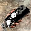 Japanese Horror Anime Plating Phone Case For Iphone 16 17 Pro Max Air 16E 14 15 Plus 12 13 Mini Anti-Fall Airabag Cover