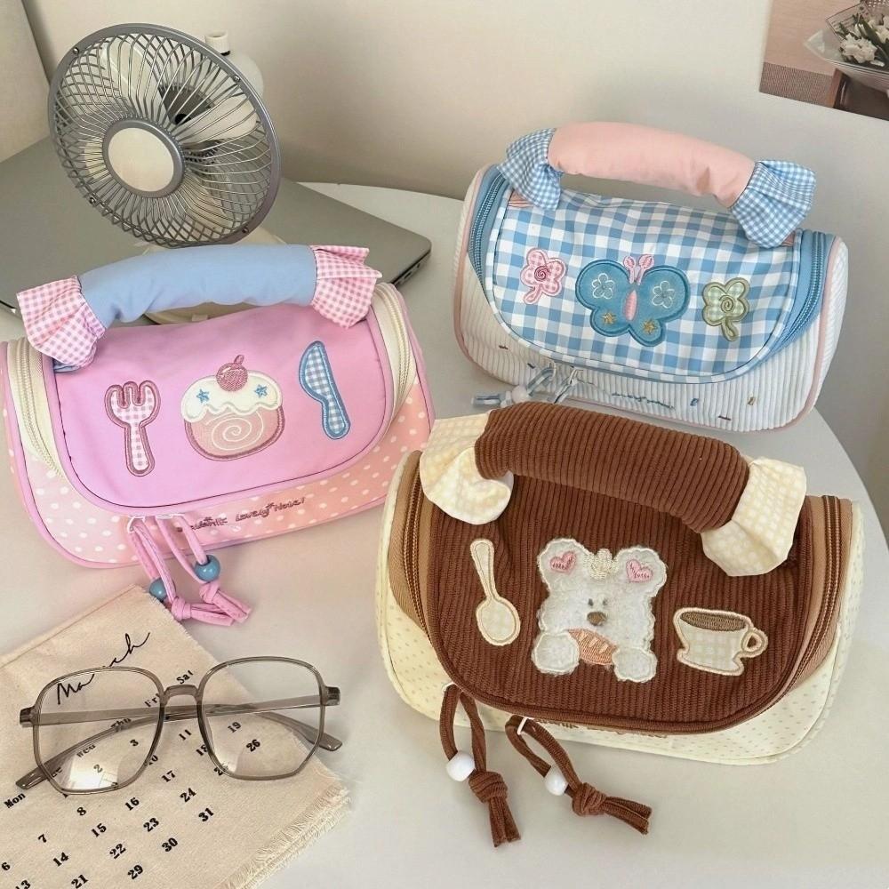 Cake Butterfly Korean Style Pencil Case Desktop Storage Handheld Pencil Pouch  Stationery Holder