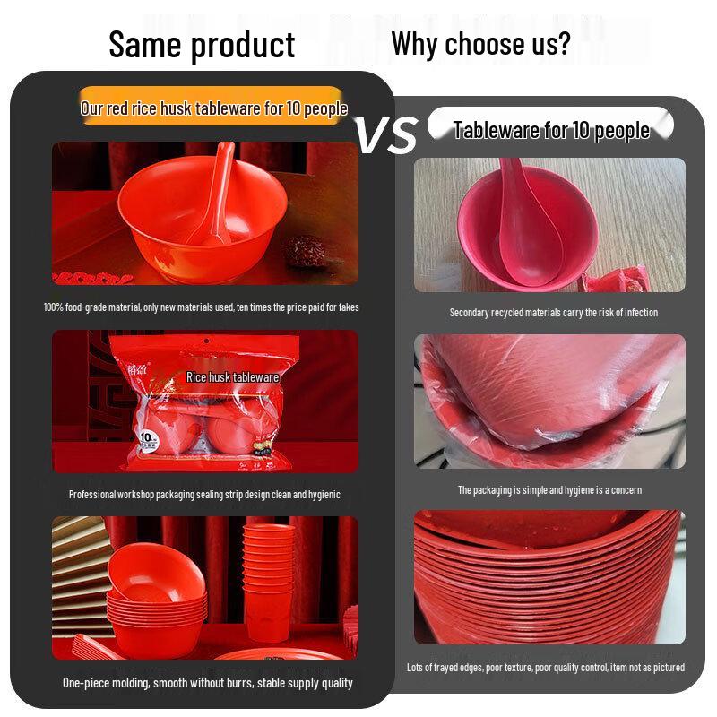 Rice Husk Disposable Tableware Set