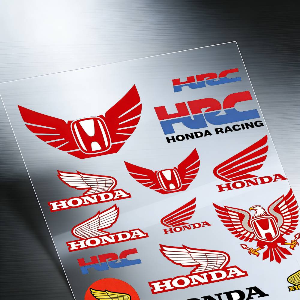 ZLQ4  For Honda Reflective Motorcycle Stickers Waterproof Vinyl Decals For Motorbike Helmet Fuel Tank Bike