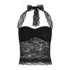 Women's Summer Halter Lace Sexy Halter Slim Slim Vest Top