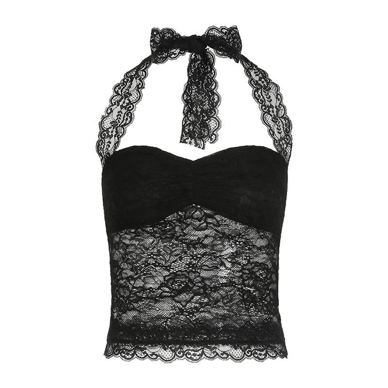 Women's Summer Halter Lace Sexy Halter Slim Slim Vest Top