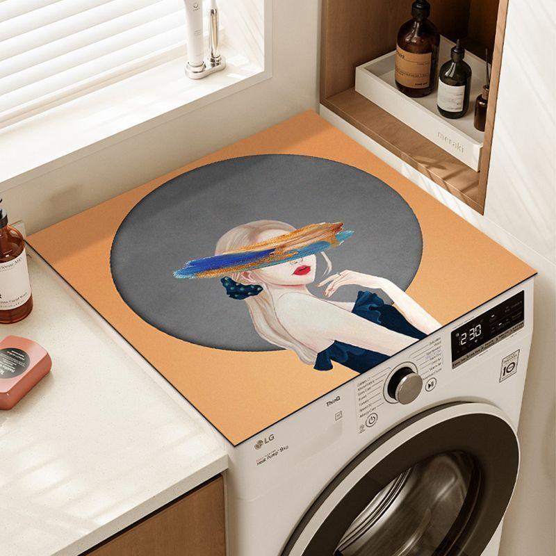 

Dustproof, absorbent, sun-proof, washable, dust-proof, refrigerator, bedside table, coffee table all-purpose cover mat 50x50cm червоний
