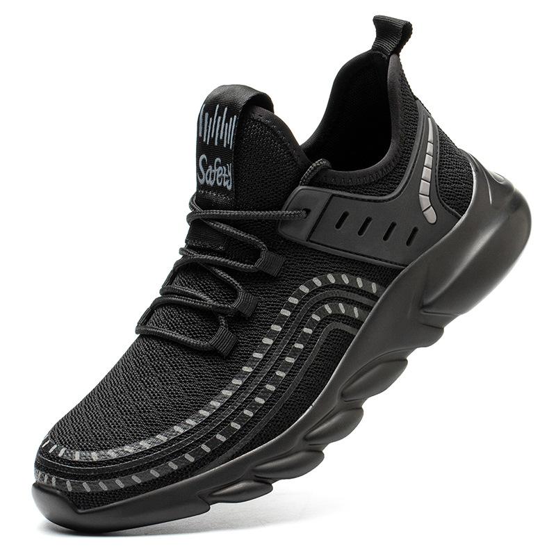 Men's Summer Breathable Anti-smashing Anti-piercing Steel Baotou Lightweight Protective Safety Work Shoes Men