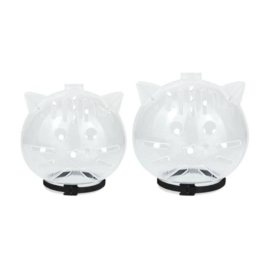 Katzenblasenmaulkorb Transparent Atmungsaktiv Kätzchenhaube Bissverhinderung Haustierhelm für Katzen Pflege Baden Krallenschneiden Sicher