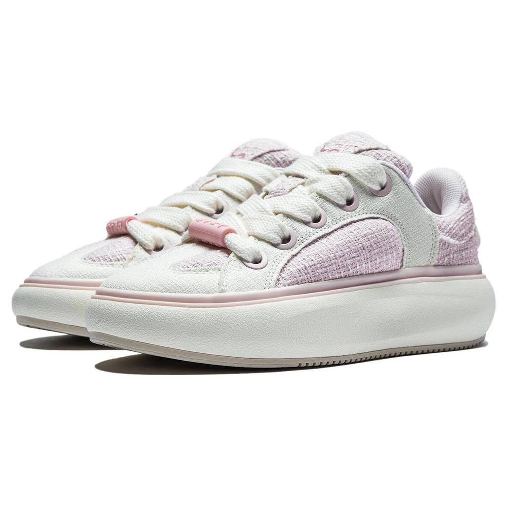 Li Ning Yun You C4D Comfortable Cushioning, Wear Resistant Low Top Casual Shoes Women's Peach Blossom Pink AZGT090-12