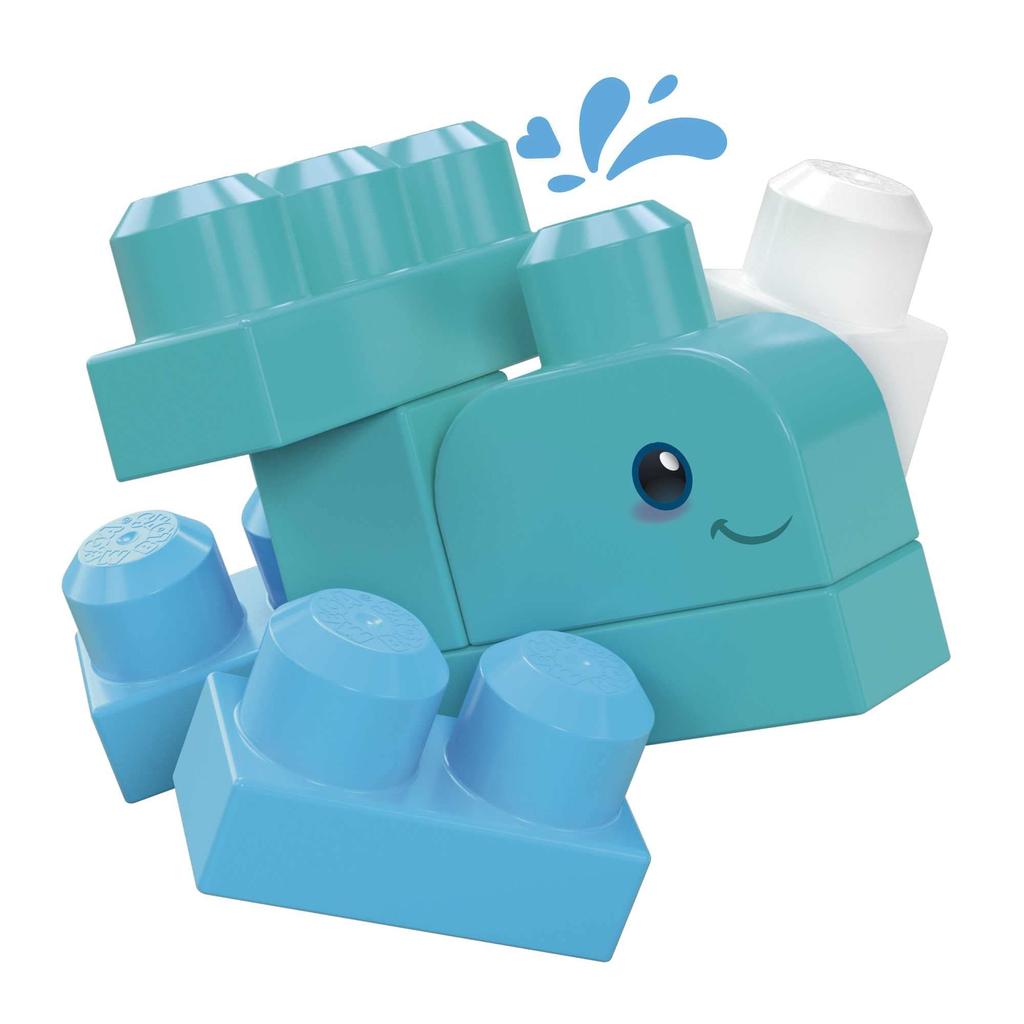 MEGA BLOKS Green Town Cleaning the Sea with Whales Boat and Truck Set Blocks Educational and Learning Toys for Ages 1 and Up Green HPB49