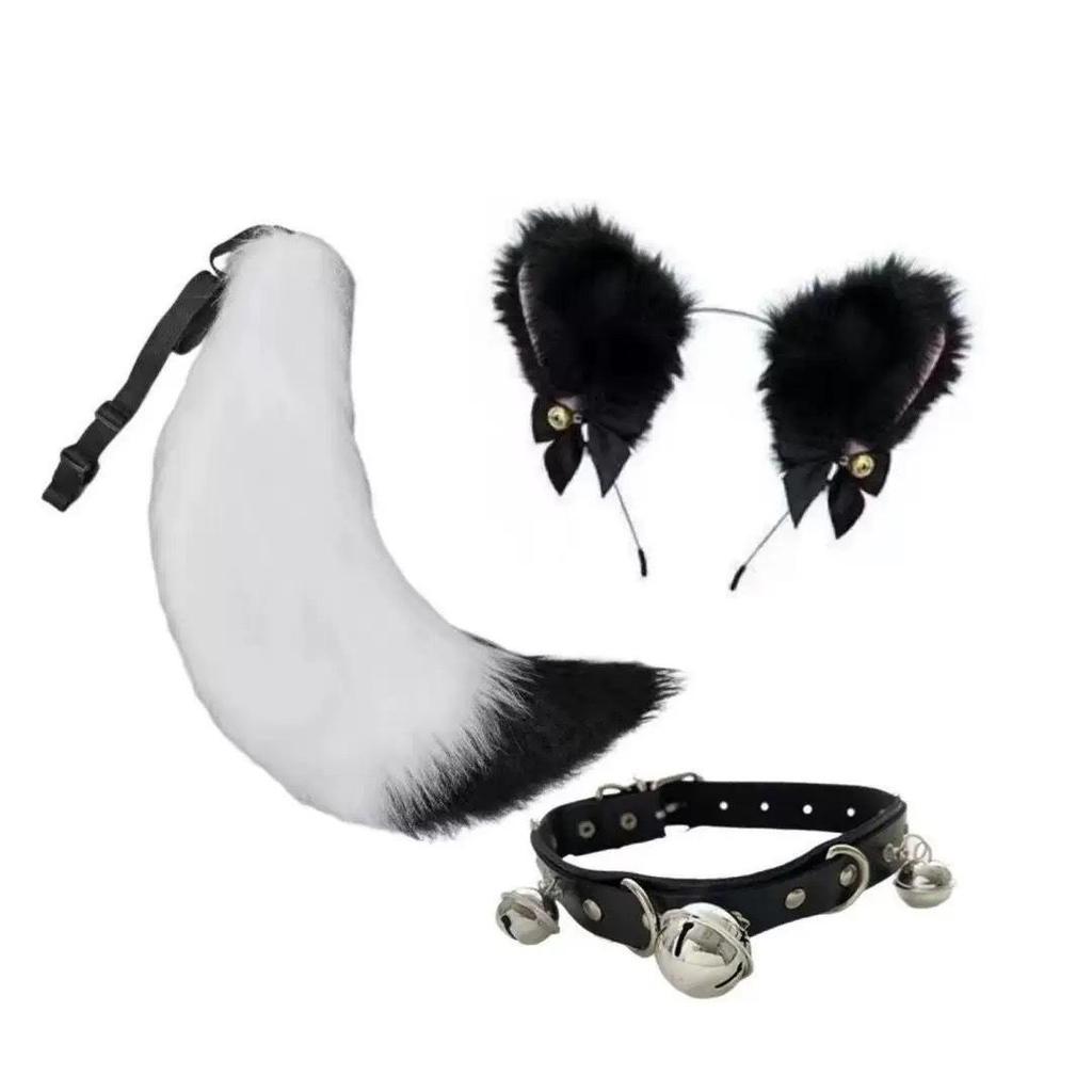 Cat Ear Bell Headband & Hairpin Set - Festive Headdress
