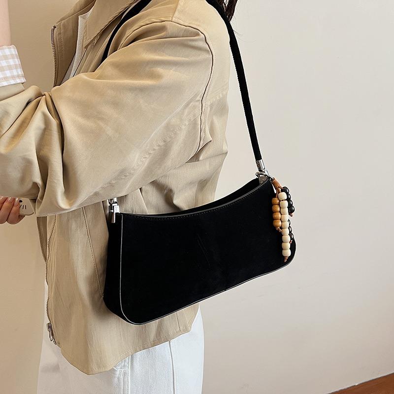 Premium suede bag women's soft leather underarm bag fashionable niche design new simple and fashionable shoulder bag