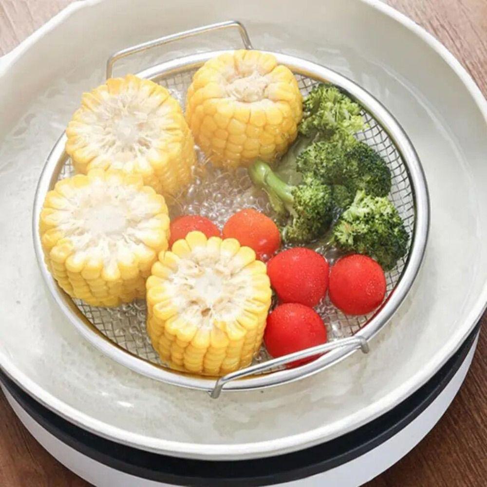 Large Mesh Design Stainless Steel Frying Filter Round Net Frying Basket Fried Strainer  Chip