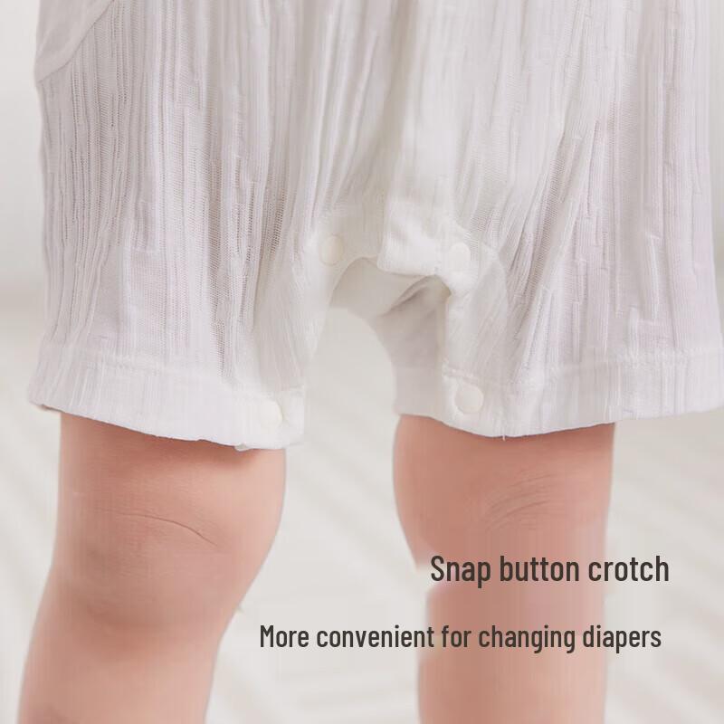 YEEHOO Organic Cotton Striped Infant Romper